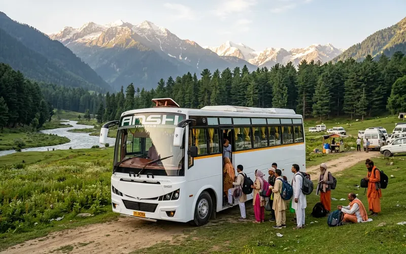 Pardeep Transport coach at Srinagar – Pahalgam